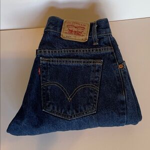 Levi's Dark Blue 550 Classic Relaxed Fit Denim Jeans size 8M